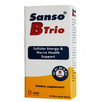 SANSO B TRIO CELLULAR ENERGY & NERVE HEALTH SUPPORT — DIETARY SUPPLEMENT 14 FILM-COATED TABLETS